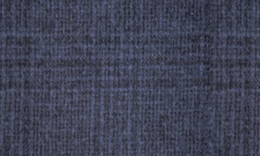 Fabric reference: PSF274 Pattern: Dark navy check pattern Fabric composition: 80% wool, 20% nylon Weight: 305 g/m²